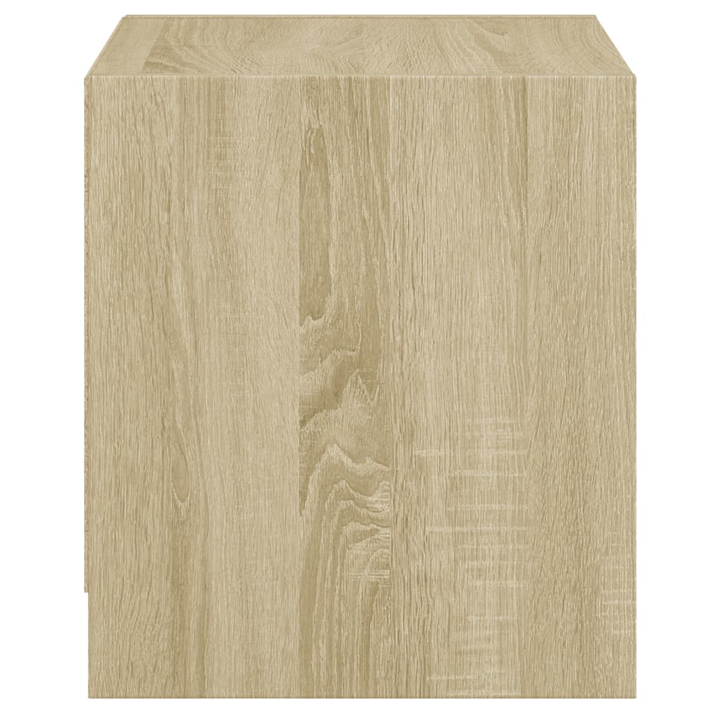 Nachtkastjes met glazen deuren 2 st 35x37x42 cm sonoma eiken