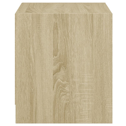 Nachtkastjes met glazen deuren 2 st 35x37x42 cm sonoma eiken