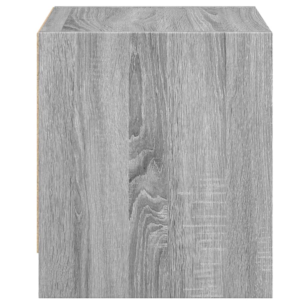 Nachtkastjes met glazen deuren 2 st 35x37x42 cm grijs sonoma