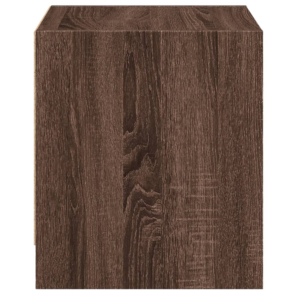 Nachtkastjes met glazen deuren 2 st 35x37x42 cm bruineikenkleur