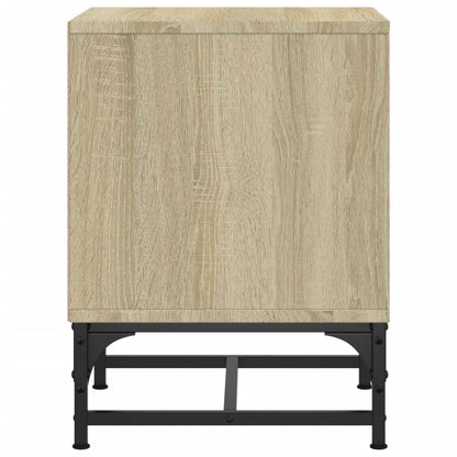 Nachtkastjes met glazen deuren 2 st 35x37x50 cm sonoma eiken