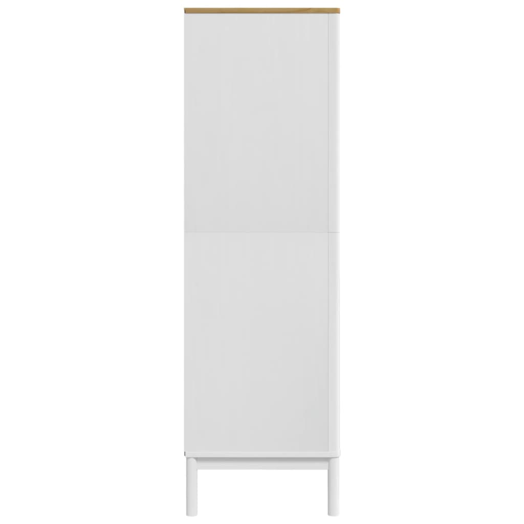 Kledingkast FLORO 77x53x171 cm massief grenenhout wit