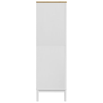 Kledingkast FLORO 77x53x171 cm massief grenenhout wit