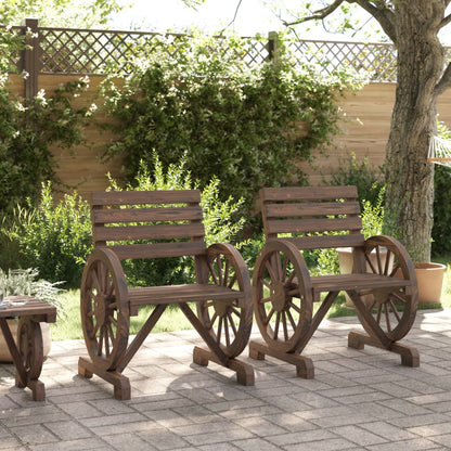 Tuinstoelen 2 st 58x58x78,5 cm massief vurenhout