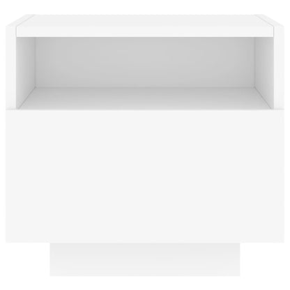 Nachtkastjes met LED-verlichting 2 st 40x39x37 cm wit