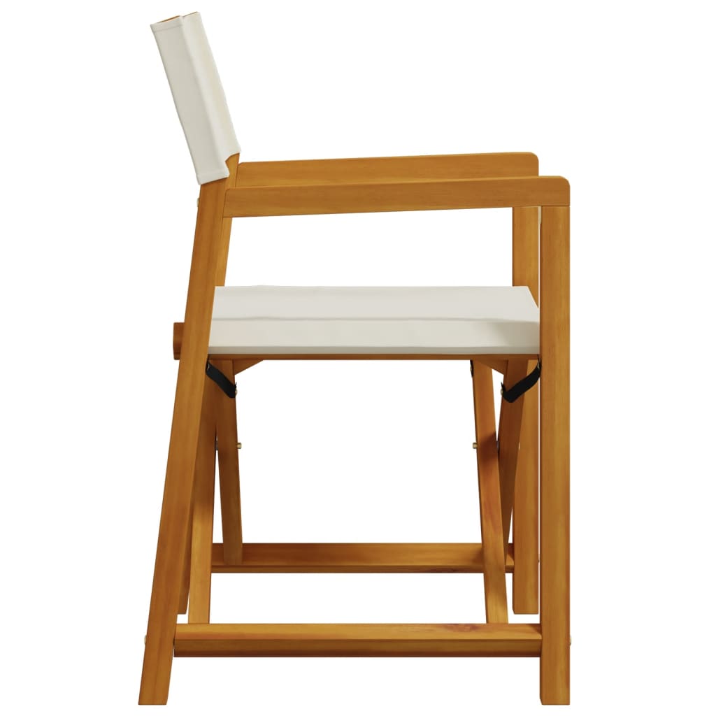 Tuinstoelen 4 st inklapbaar stof crèmewit