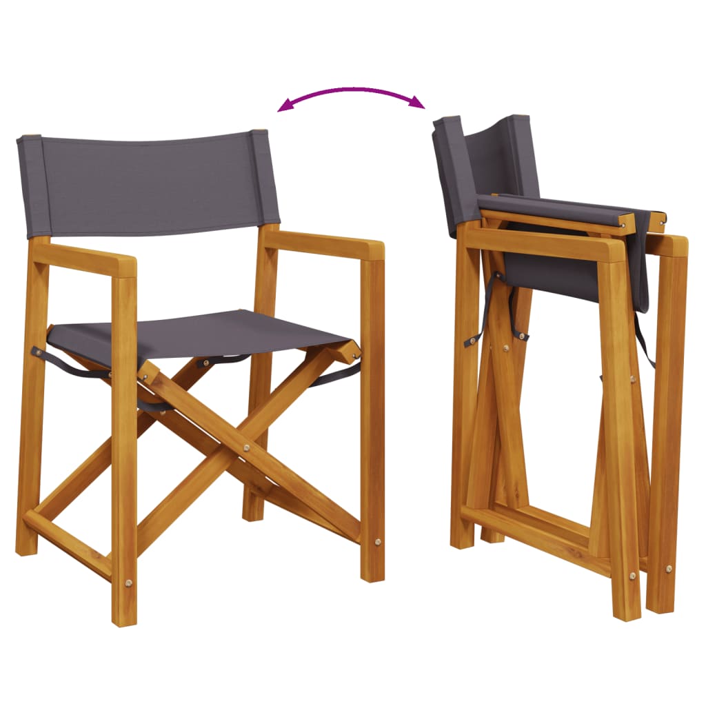 Tuinstoelen 8 st inklapbaar stof donkergrijs