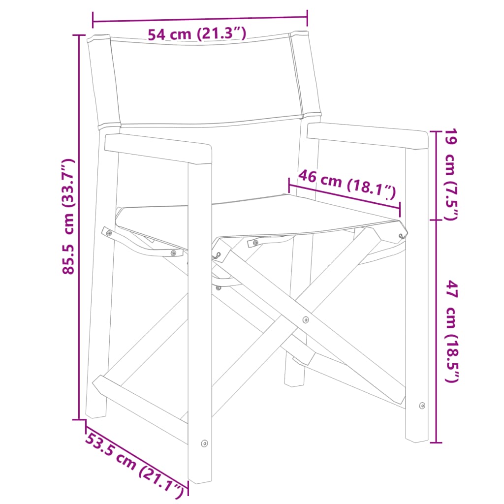 Tuinstoelen 8 st inklapbaar stof donkergrijs