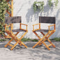 Regisseursstoelen 2 st inklapbaar stof donkergrijs