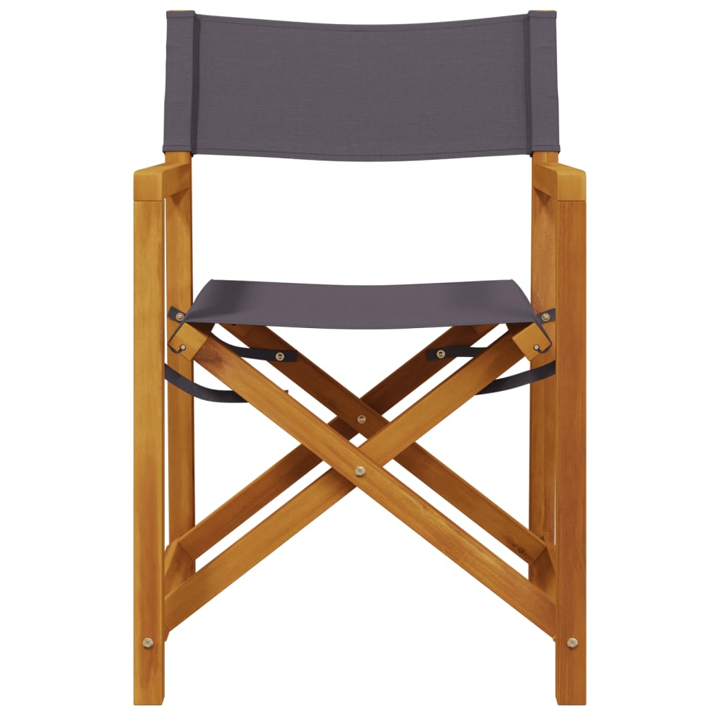 Regisseursstoelen 2 st inklapbaar stof donkergrijs