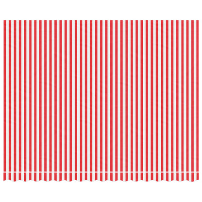 Vervangingsdoek voor luifel gestreept 4x3 m rood en wit
