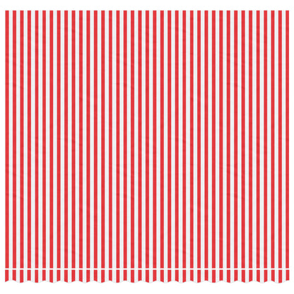 Vervangingsdoek voor luifel gestreept 4x3,5 m rood en wit