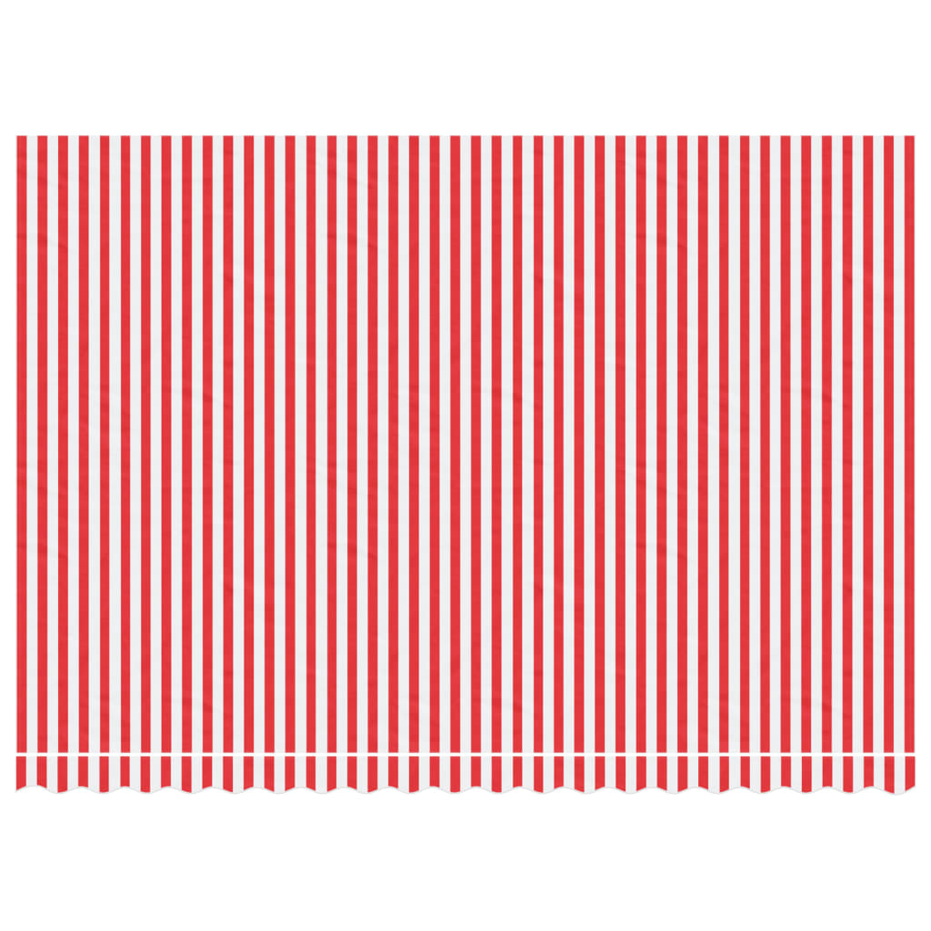 Vervangingsdoek voor luifel gestreept 4,5x3 m rood en wit