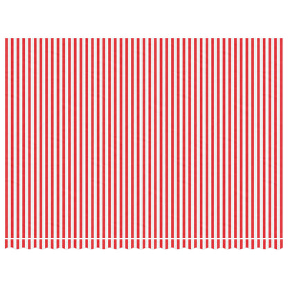 Vervangingsdoek voor luifel gestreept 5x3,5 m rood en wit