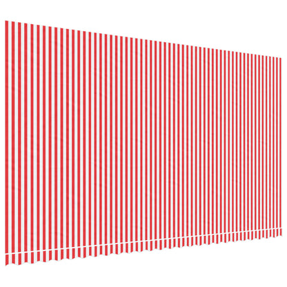 Vervangingsdoek voor luifel gestreept 6x3,5 m rood en wit