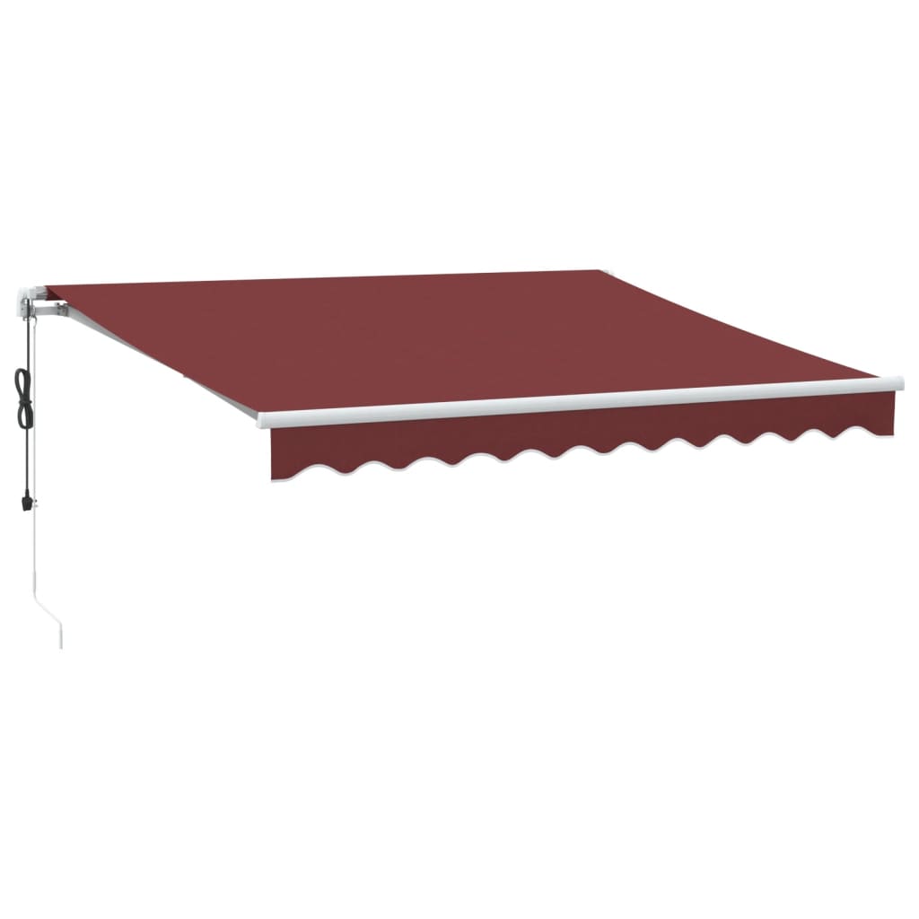 Luifel automatisch uittrekbaar met LED 300x250 cm bordeauxrood