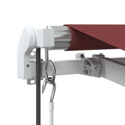 Luifel automatisch uittrekbaar met LED 300x250 cm bordeauxrood