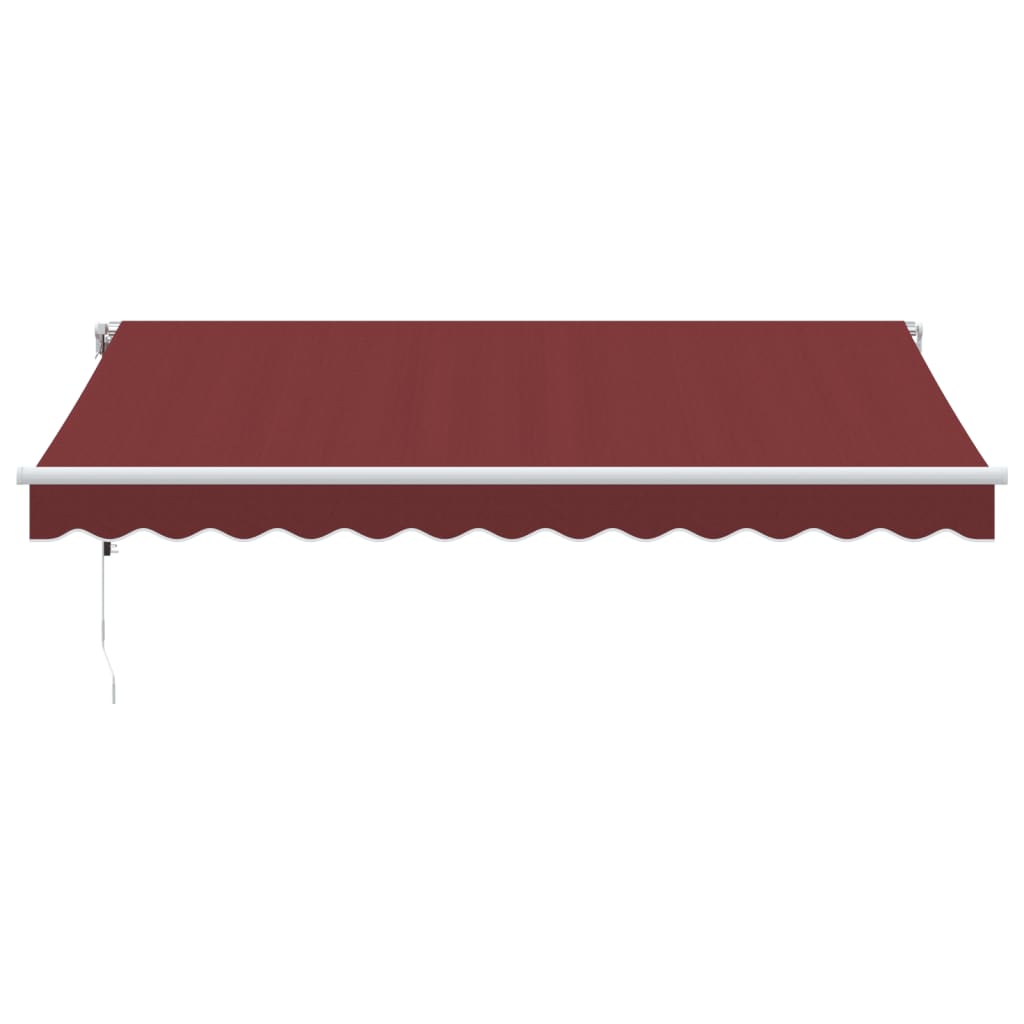 Luifel automatisch uittrekbaar met LED 350x250 cm bordeauxrood