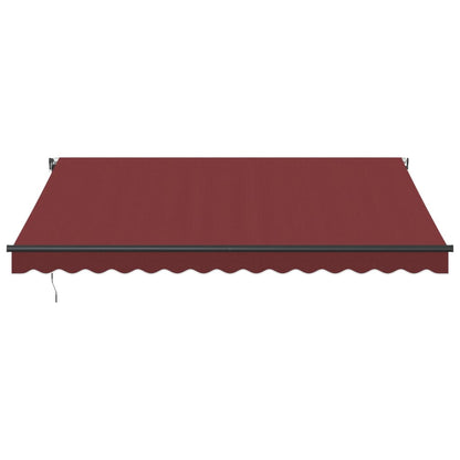 Luifel automatisch uittrekbaar met LED's 400x350 cm bordeaux