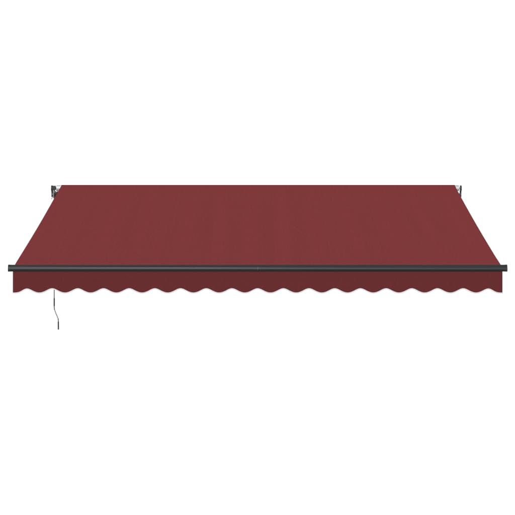 Luifel automatisch uittrekbaar met LED's 450x350 cm bordeaux