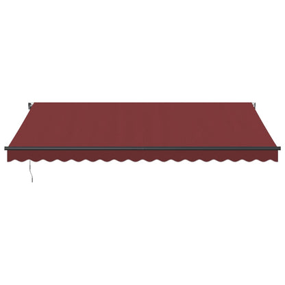Luifel automatisch uittrekbaar met LED's 450x350 cm bordeaux