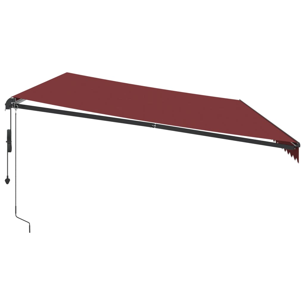 Luifel automatisch uittrekbaar 600x350 cm bordeauxrood