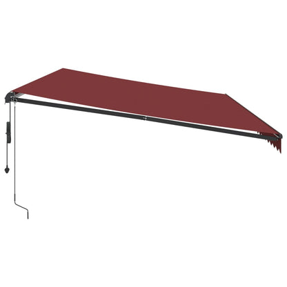 Luifel automatisch uittrekbaar 600x350 cm bordeauxrood