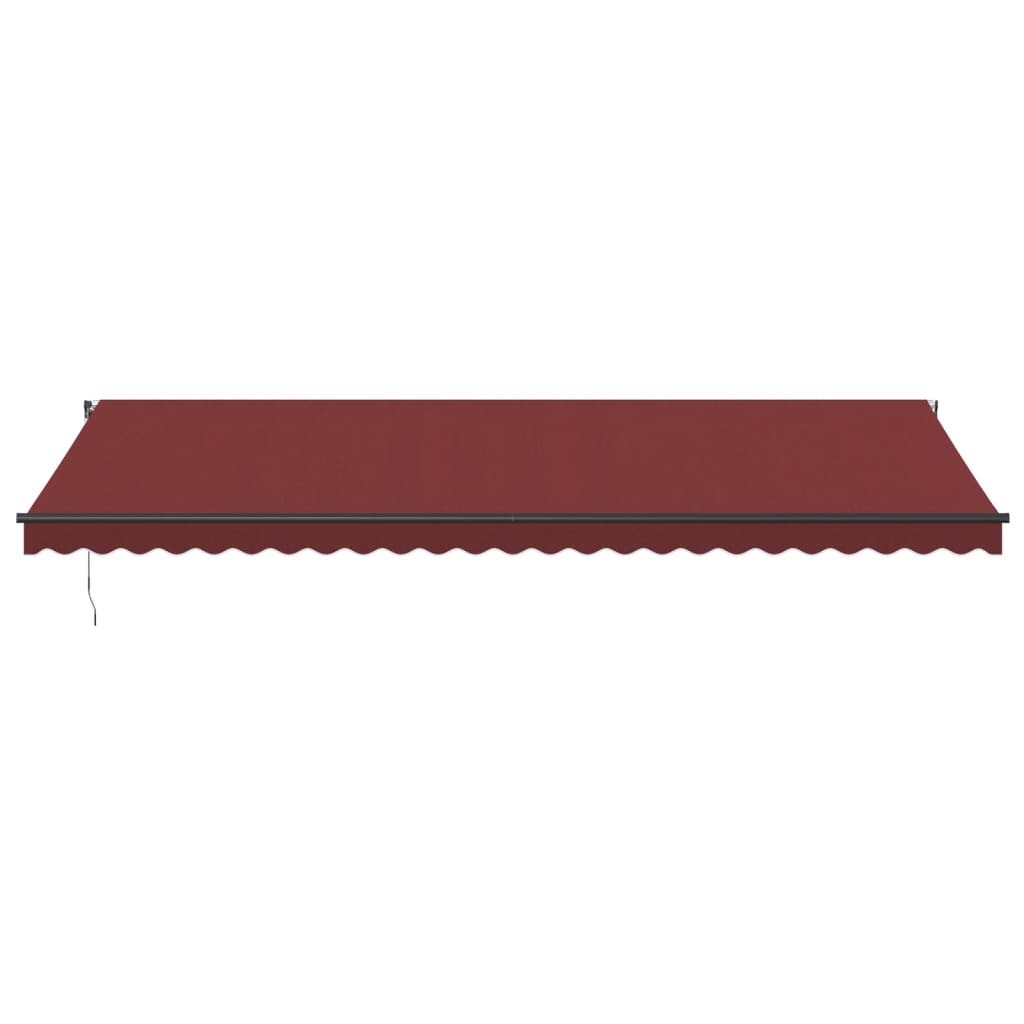 Luifel automatisch uittrekbaar met LED's 600x350 cm bordeaux