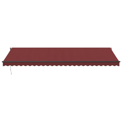 Luifel automatisch uittrekbaar met LED's 600x350 cm bordeaux