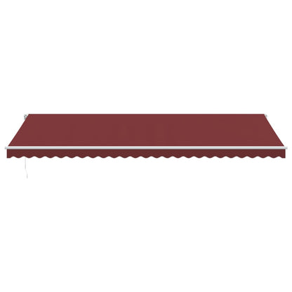 Luifel handmatig uittrekbaar 600x300 cm bordeauxrood