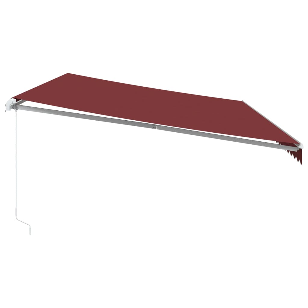 Luifel handmatig uittrekbaar 600x300 cm bordeauxrood