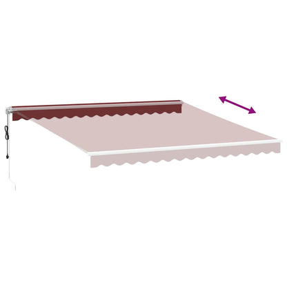 Luifel automatisch uittrekbaar 400x300 cm bordeauxrood