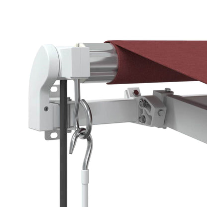 Luifel automatisch uittrekbaar 400x300 cm bordeauxrood