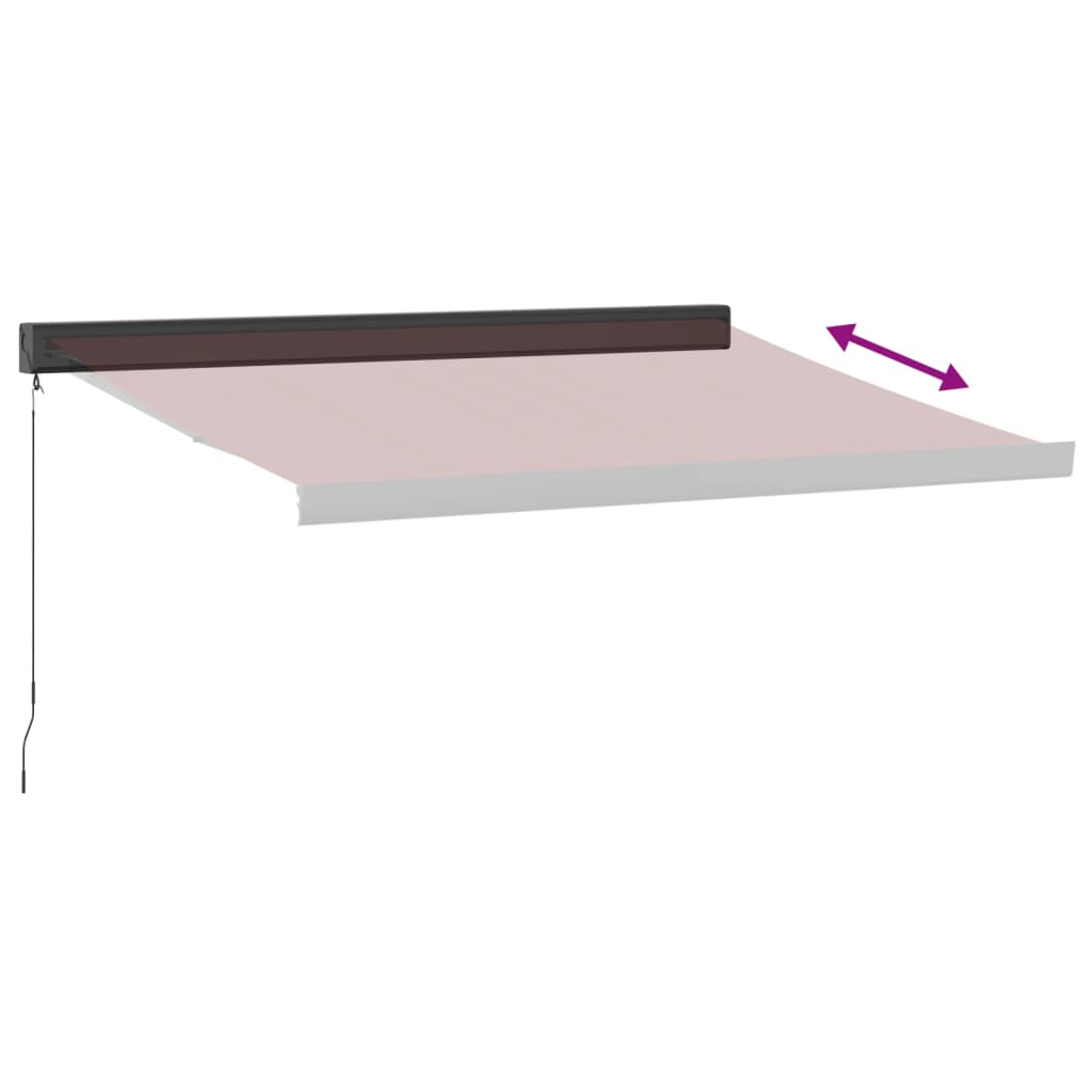 Luifel handmatig uittrekbaar 350x250 cm bordeauxrood