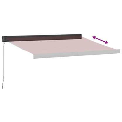 Luifel handmatig uittrekbaar 350x250 cm bordeauxrood