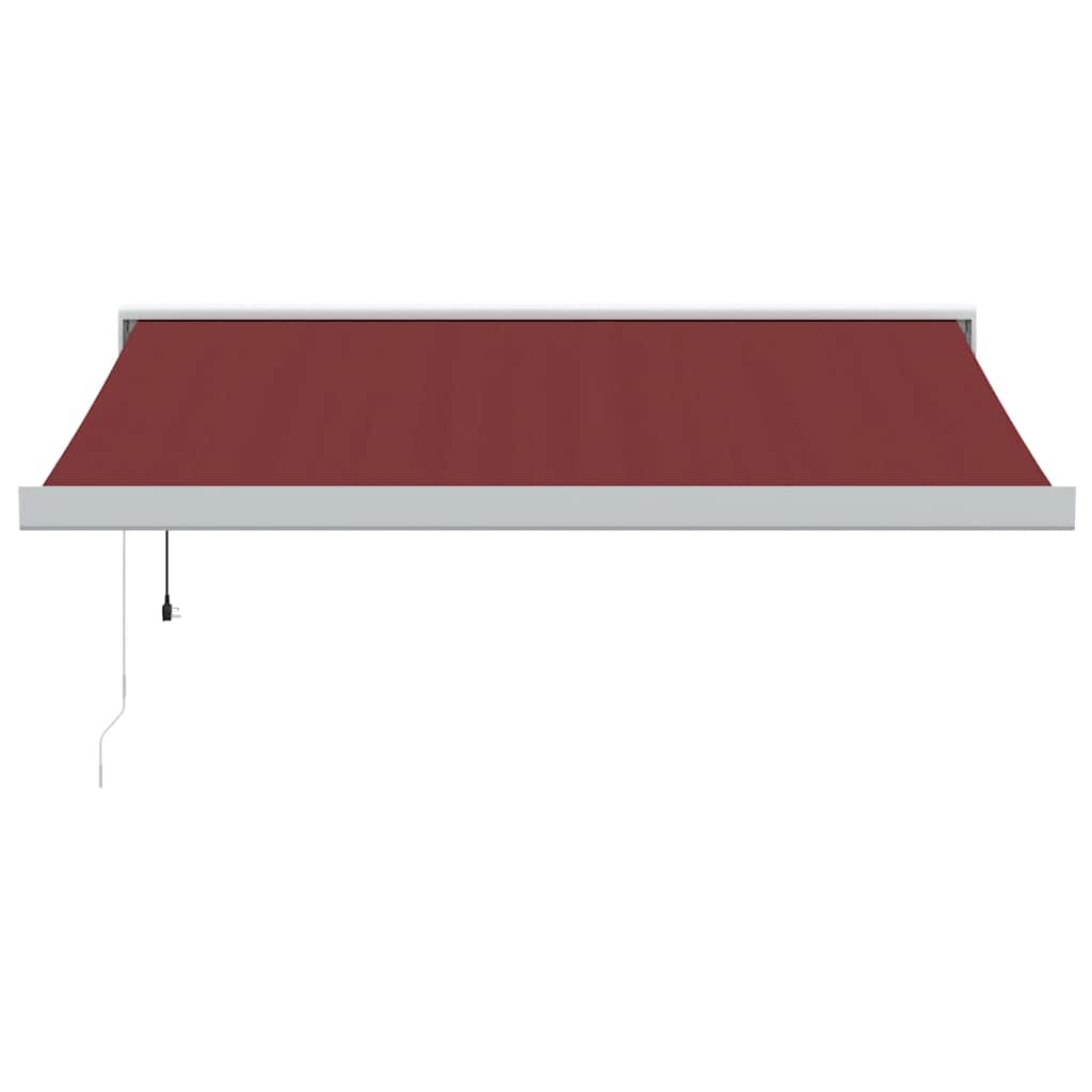 Luifel automatisch uittrekbaar 350x250 cm bordeauxrood