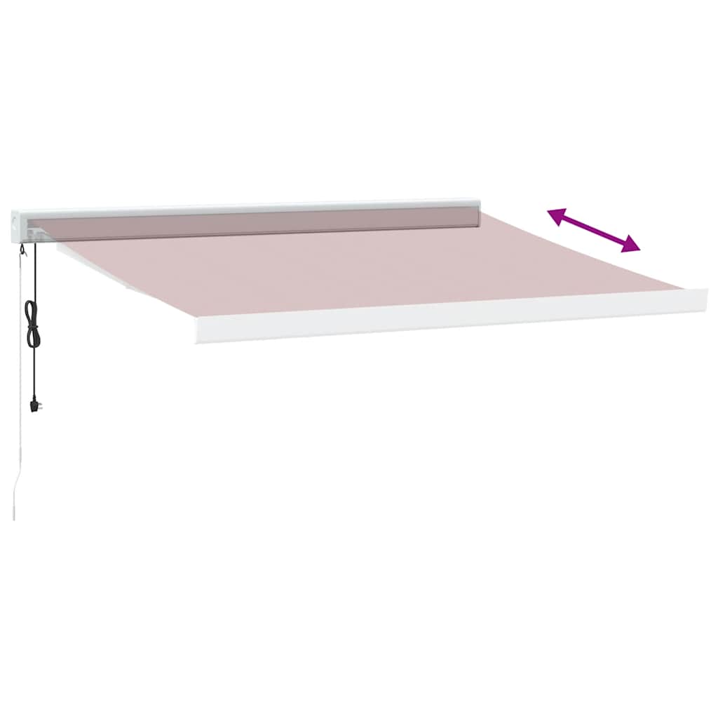 Luifel automatisch uittrekbaar 350x250 cm bordeauxrood
