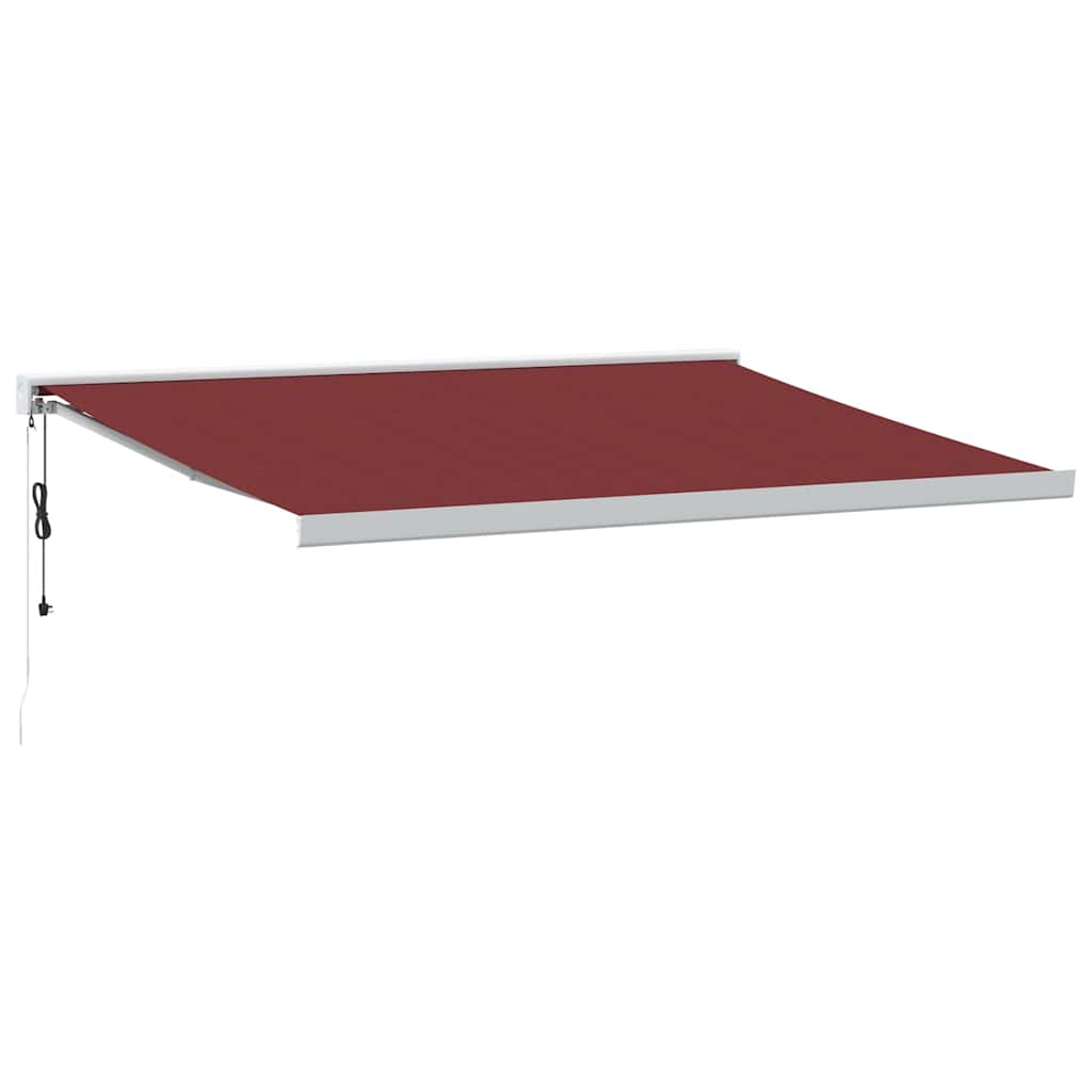 Luifel automatisch uittrekbaar 450x300 cm bordeauxrood