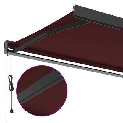 Luifel automatisch uittrekbaar 300x250 cm bordeauxrood