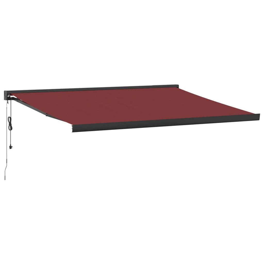 Luifel automatisch uittrekbaar 400x300 cm bordeauxrood