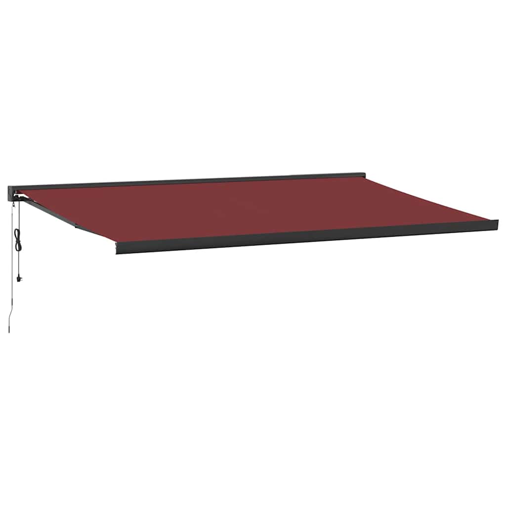 Luifel automatisch uittrekbaar 500x300 cm bordeauxrood