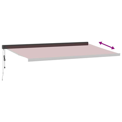 Luifel automatisch uittrekbaar 500x300 cm bordeauxrood