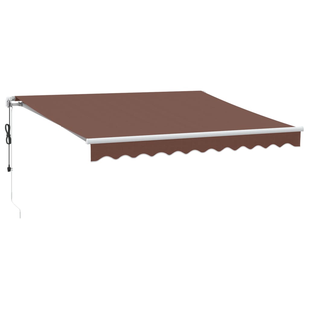 Luifel automatisch uittrekbaar met LED 300x250 cm bruin