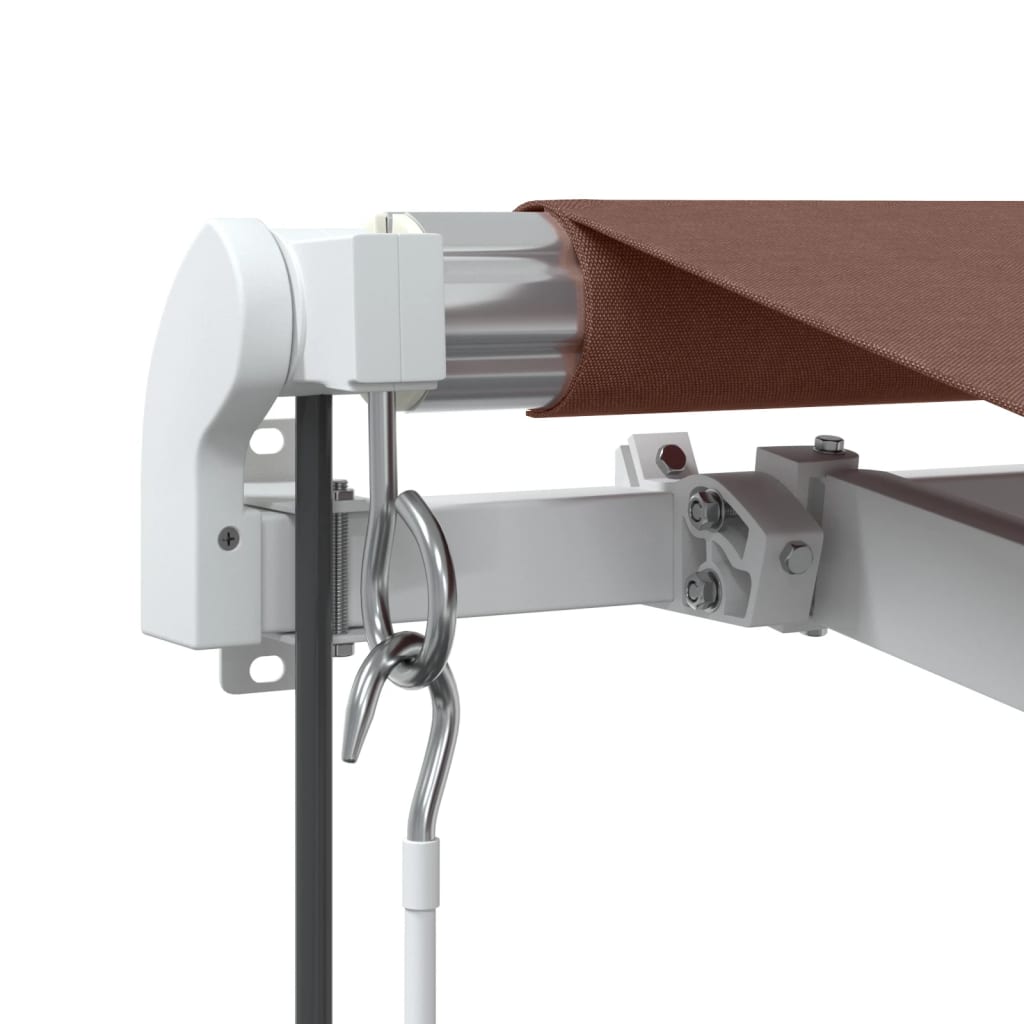 Luifel automatisch uittrekbaar met LED 300x250 cm bruin
