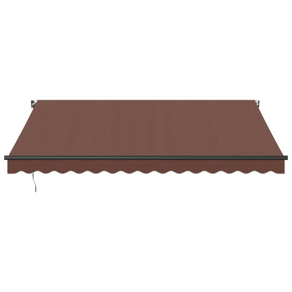 Luifel handmatig uittrekbaar 400x350 cm bruin