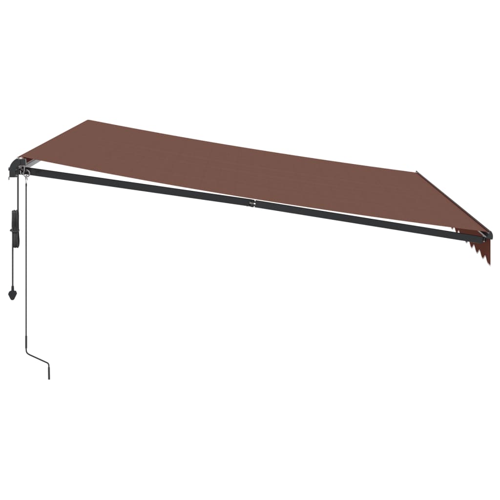 Luifel automatisch uittrekbaar 400x350 cm bruin