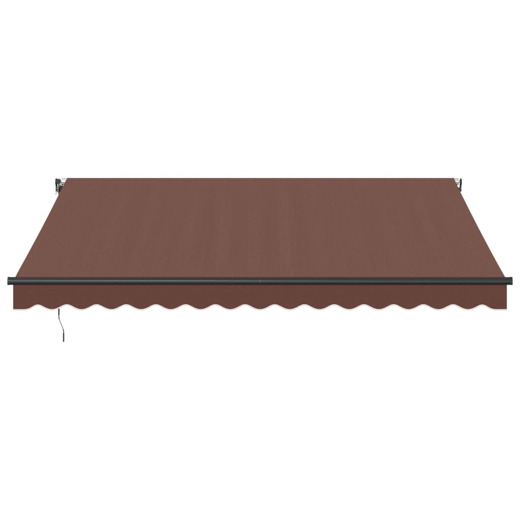 Luifel automatisch uittrekbaar met LED's 400x350 cm bruin