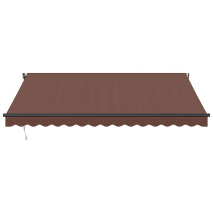 Luifel automatisch uittrekbaar met LED's 400x350 cm bruin