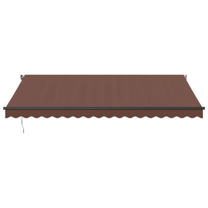 Luifel handmatig uittrekbaar 450x350 cm bruin