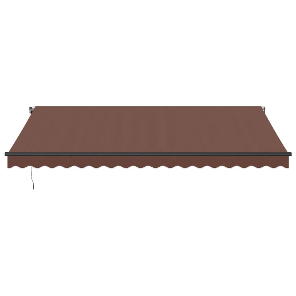Luifel automatisch uittrekbaar met LED's 450x350 cm bruin